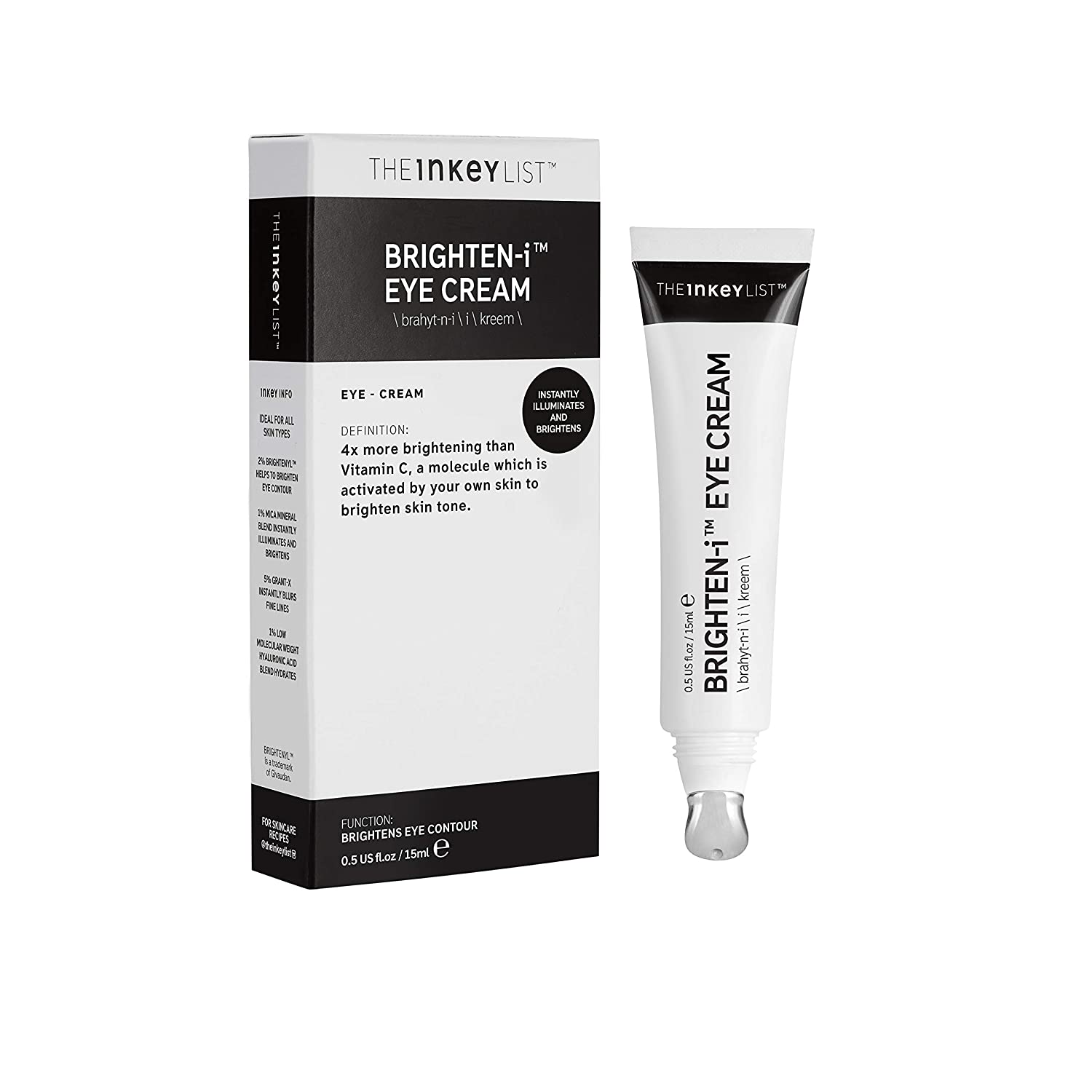 THE INKEY LIST BrightenI Eye Cream( 15ml ) Rose Finlay totalhealth